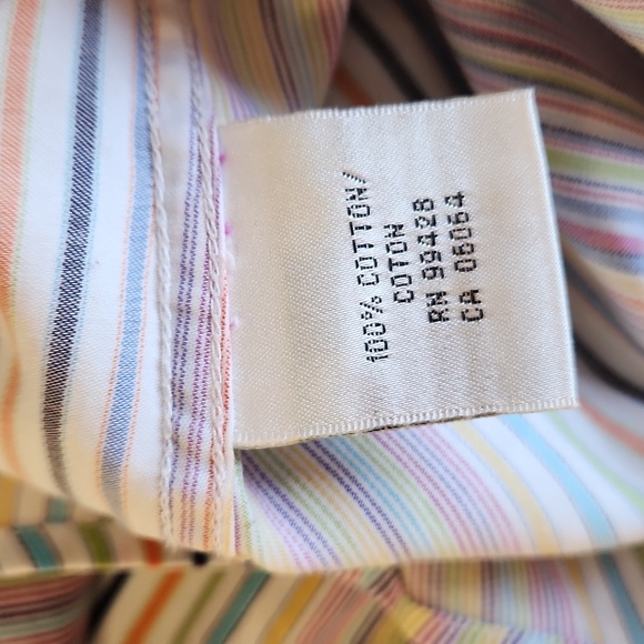 Bugatchi Uomo colourful striped shirt, size medium - Picture 8 of 9